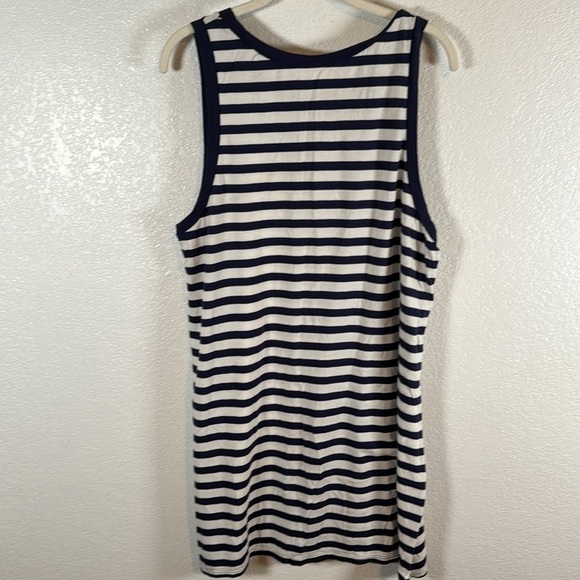 Kate Spade Navy Stripe Lemon Bright Side Tank Dress Size XL - Picture 4 of 6